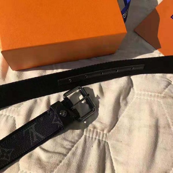 Louis Vuitton LV Unisex Signature Extra Long 35mm Belt-Grey (5)