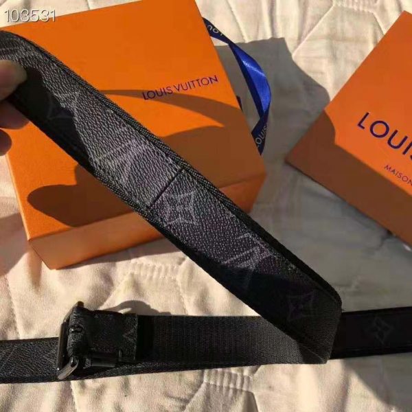 Louis Vuitton LV Unisex Signature Extra Long 35mm Belt-Grey (6)