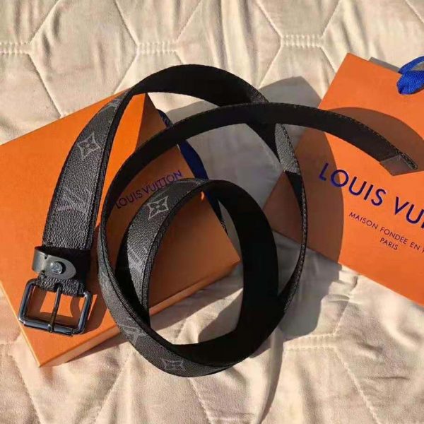 Louis Vuitton LV Unisex Signature Extra Long 35mm Belt-Grey (7)