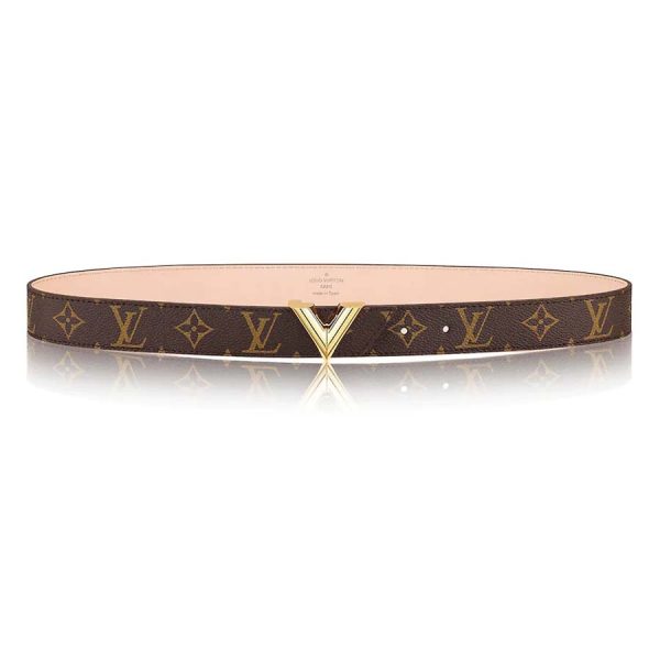 Louis Vuitton LV Unisex V Essential 30mm Belt in Monogram Canvas and Calf Leather (1)