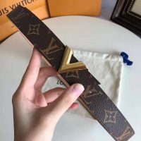Louis Vuitton LV Unisex V Essential 30mm Belt in Monogram Canvas and Calf Leather (1)