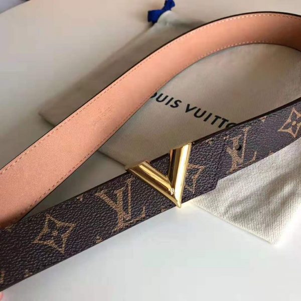 Louis Vuitton LV Unisex V Essential 30mm Belt in Monogram Canvas and Calf Leather (4)