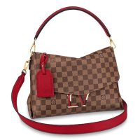 Louis Vuitton LV Women Beaubourg Bag in Damier Ebene Canvas-Red (10)