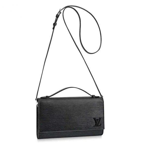 Louis Vuitton LV Women Cléry Pochette Bag in Epi Grained Cowhide Leather-Black (1)