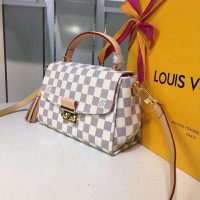 Louis Vuitton LV Women Croisette Handbag in Damier Azur Coasted Canvas-Sandy (7)