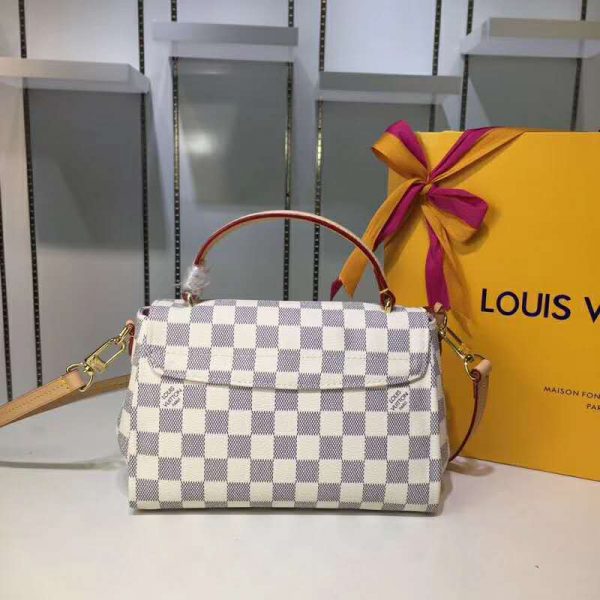Louis Vuitton LV Women Croisette Handbag in Damier Azur Coasted Canvas-Sandy (2)