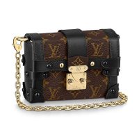 Louis Vuitton LV Women Essential Trunk Bag in Monogram Coated Canvas-Chocolate