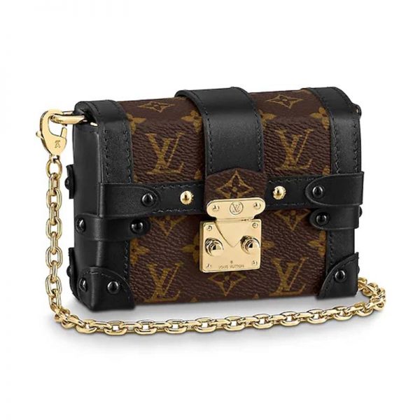 Louis Vuitton LV Women Essential Trunk Bag in Monogram Coated Canvas-Brown