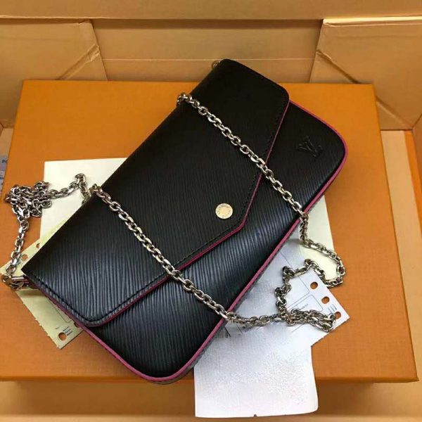 Louis Vuitton LV Women Félicie Pochette Bag in Elegant Black Leather (3)