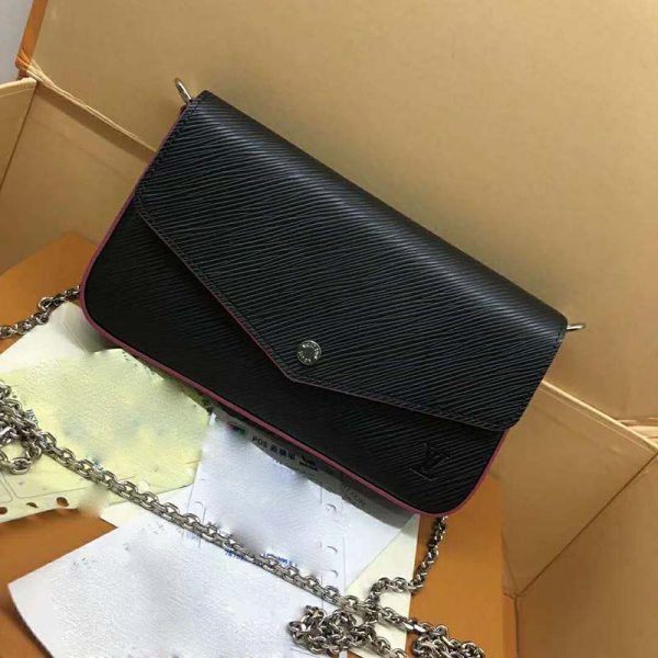 Louis Vuitton LV Women Félicie Pochette Bag in Elegant Black Leather (6)