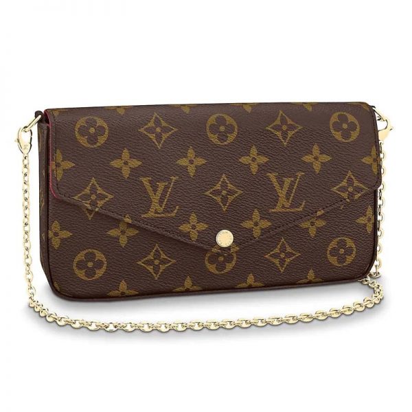 Louis Vuitton LV Women Félicie Pochette Bag in Monogram Canvas-Brown (1)