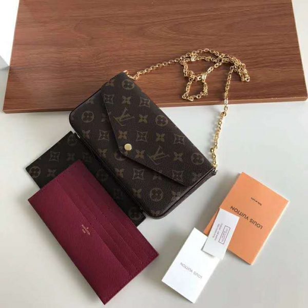 Louis Vuitton LV Women Félicie Pochette Bag in Monogram Canvas-Brown (2)