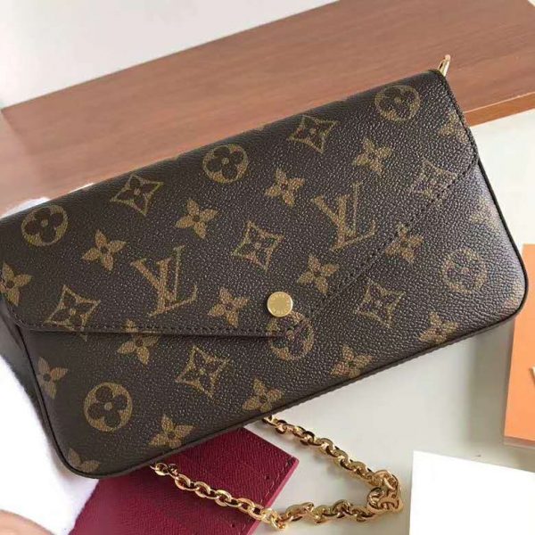 Louis Vuitton LV Women Félicie Pochette Bag in Monogram Canvas-Brown (3)