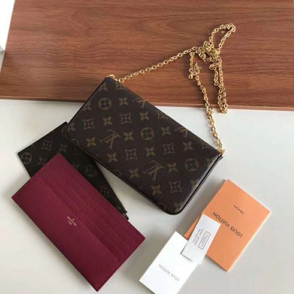 Louis Vuitton LV Women Félicie Pochette Bag in Monogram Canvas-Brown (7)