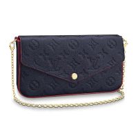 Louis Vuitton LV Women Félicie Pochette Bag in Monogram Empreinte Leather-Navy
