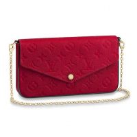 Louis Vuitton LV Women Félicie Pochette Bag in Monogram Empreinte Leather-Navy