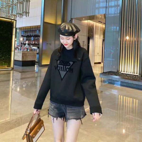 Louis Vuitton LV Women LV Midnight Sweatshirt in Cotton Jersey-Black (6)