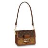 Louis Vuitton LV Women Mini Dauphine Handbag in Monogram Canvas-Brown