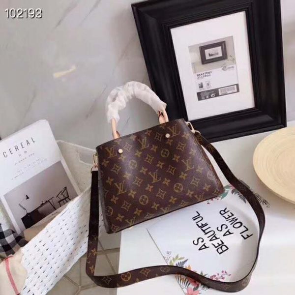 Louis Vuitton LV Women Montaigne BB Bag in Iconic Monogram Canvas-Brown (3)