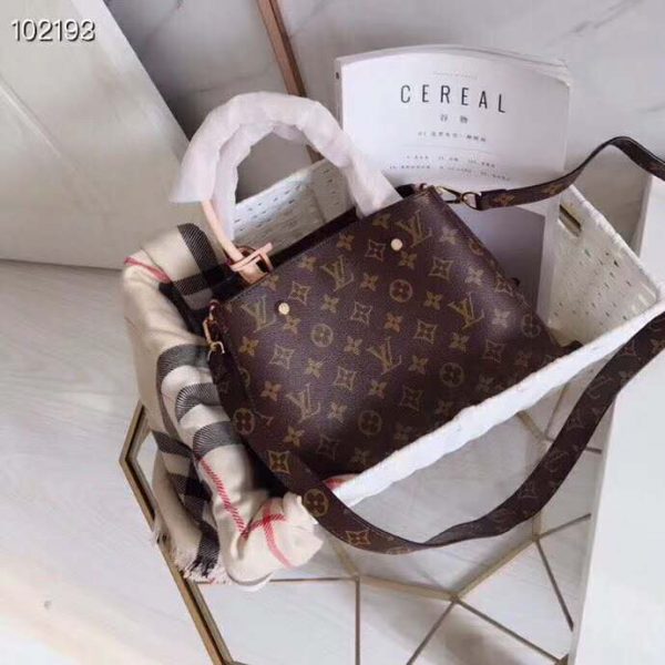 Louis Vuitton LV Women Montaigne BB Bag in Iconic Monogram Canvas-Brown (9)