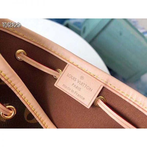 Louis Vuitton LV Women Nano Noé Bucket Bag in Monogram Coated Canvas-Brown (3)