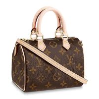 Louis Vuitton LV Women Nano Speedy Bag in Monogram Coated Canvas-Brown (6)