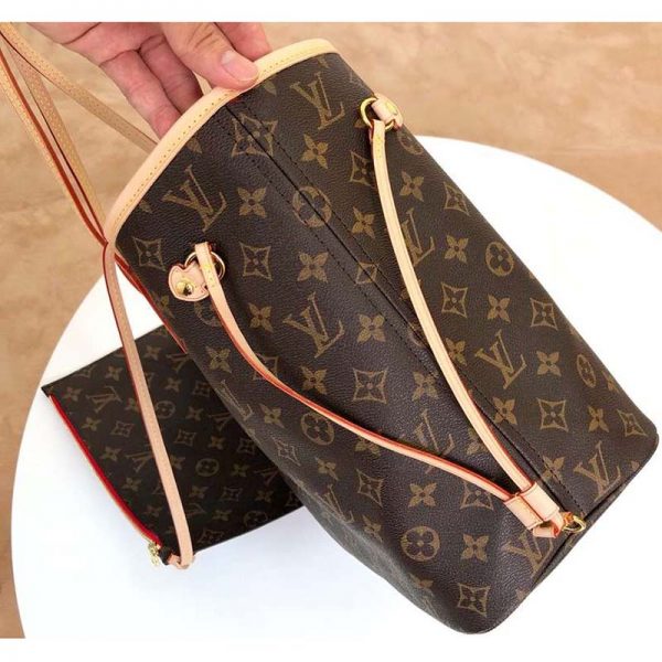 Louis Vuitton LV Women Neverfull MM Bag in Monogram Canvas-Brown (1)