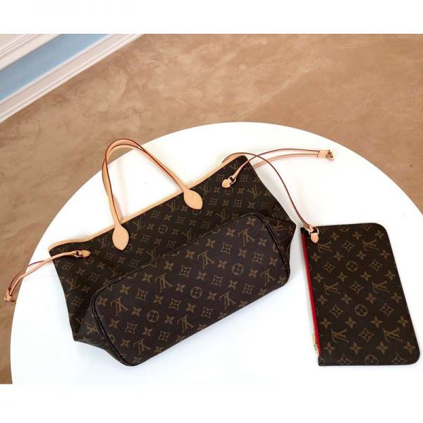 Louis Vuitton LV Women Neverfull MM Bag in Monogram Canvas-Brown (2)