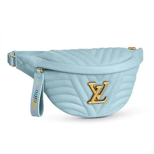 Louis Vuitton LV Women New Wave Bumbag in Quilted Calf Leather-Aqua (1)