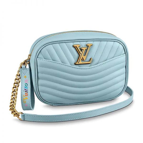 Louis Vuitton LV Women New Wave Camera Bag in Quilted Calf Leather-Aqua (1)