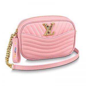 Louis Vuitton LV Women New Wave Camera Bag in Quilted Calf Leather-Pink