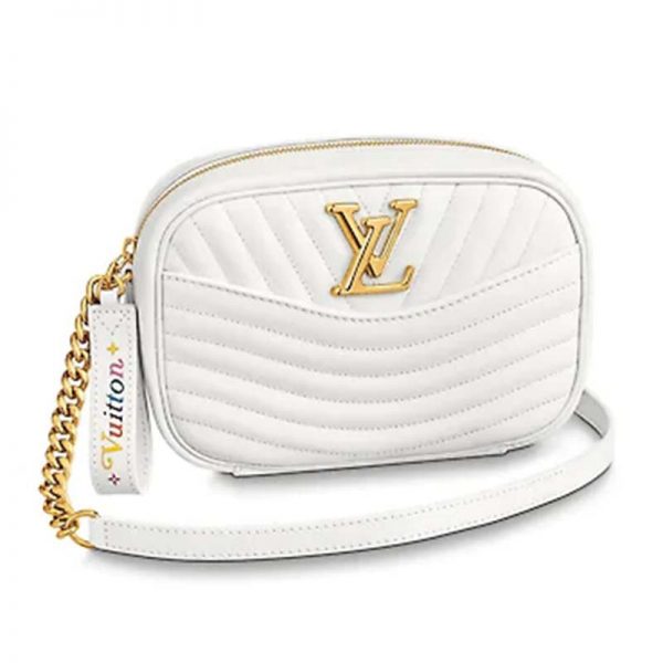 Louis Vuitton LV Women New Wave Camera Bag in Quilted Calf Leather-White (3)