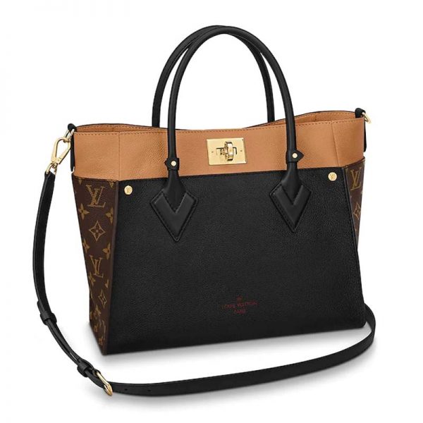 Louis Vuitton LV Women On My Side Tote Bag in Twist Calfskin Leather-Black (8)