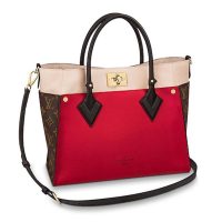 Louis Vuitton LV Women On My Side Tote Bag in Twist Calfskin Leather-Red (4)