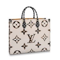 Louis Vuitton LV Women Onthego Tote Bag in Monogram Coated Canvas-Black (1)