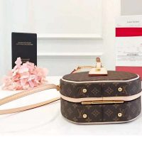 Louis Vuitton LV Women Petite Boite Chapeau in Coated Monogram Canvas-Brown (1)