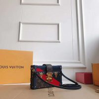 Louis Vuitton LV Women Petite Malle Handbag in Calf Leather and Monogram Coated Canvas (1)