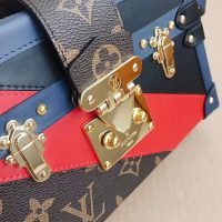Louis Vuitton LV Women Petite Malle Handbag in Calf Leather and Monogram Coated Canvas (1)