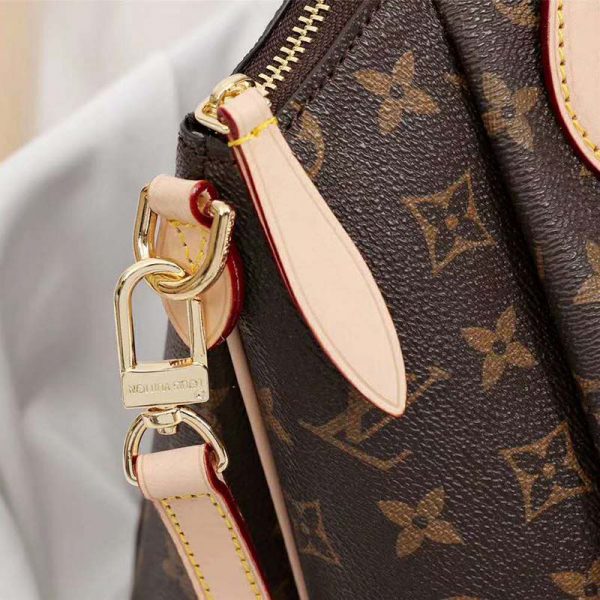 Louis Vuitton LV Women Rivoli MM Handbag in Monogram Coated Canvas-Brown (2)
