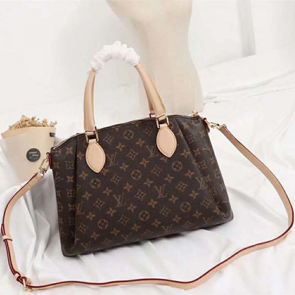 Louis Vuitton LV Women Rivoli MM Handbag in Monogram Coated Canvas-Brown (9)