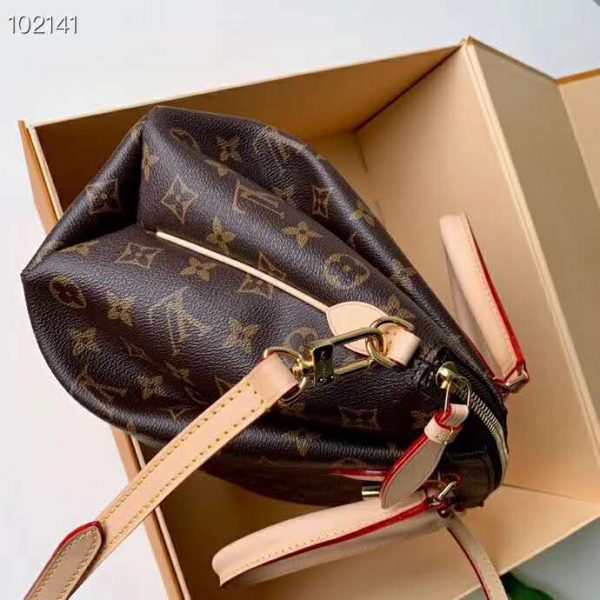 Louis Vuitton LV Women Rivoli PM Handbag in Monogram Coated Canvas-Brown (10)