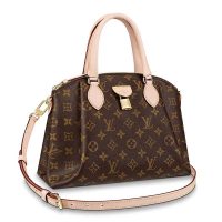 Louis Vuitton LV Women Rivoli PM Handbag in Monogram Coated Canvas-Brown (7)