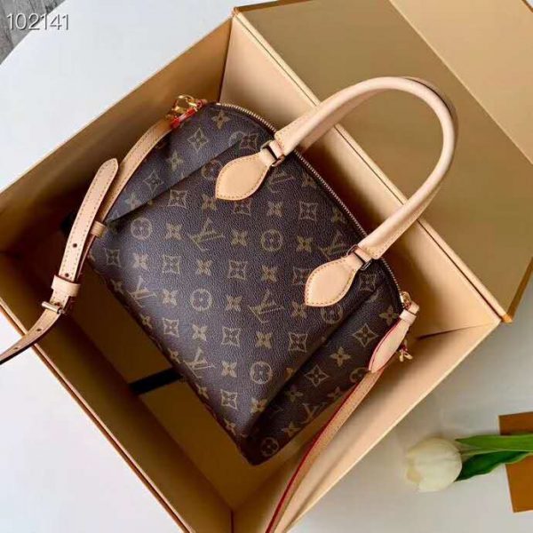 Louis Vuitton LV Women Rivoli PM Handbag in Monogram Coated Canvas-Brown (9)
