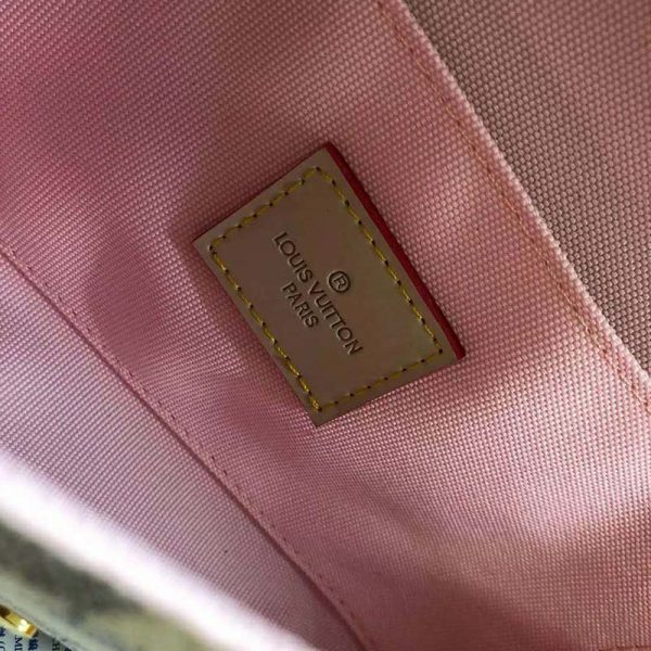 Louis Vuitton LV Women Sarah Wallet in Damier Azur Canvas-Pink (2)