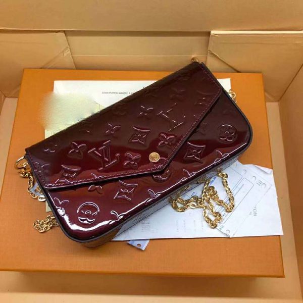 Louis Vuitton LV Women Sarah Wallet in Monogram Vernis Patent Calf (6)