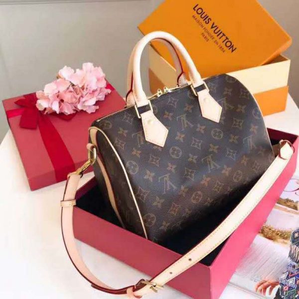 Louis Vuitton LV Women Speedy Bandoulière 25 in Signature Monogram Canvas-Brown (3)