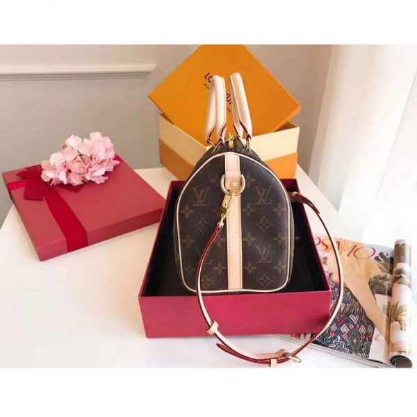 Louis Vuitton LV Women Speedy Bandoulière 25 in Signature Monogram Canvas-Brown (4)