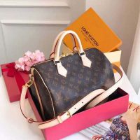 Louis Vuitton LV Women Speedy Bandoulière 30 in Signature Monogram Canvas-Brown (1)