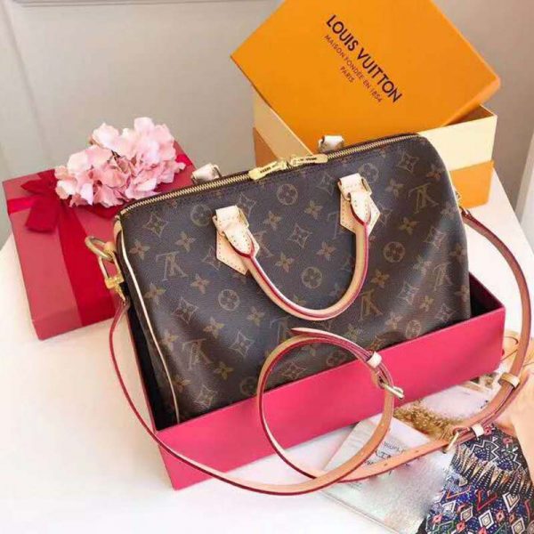 Louis Vuitton LV Women Speedy Bandoulière 30 in Signature Monogram Canvas-Brown (5)