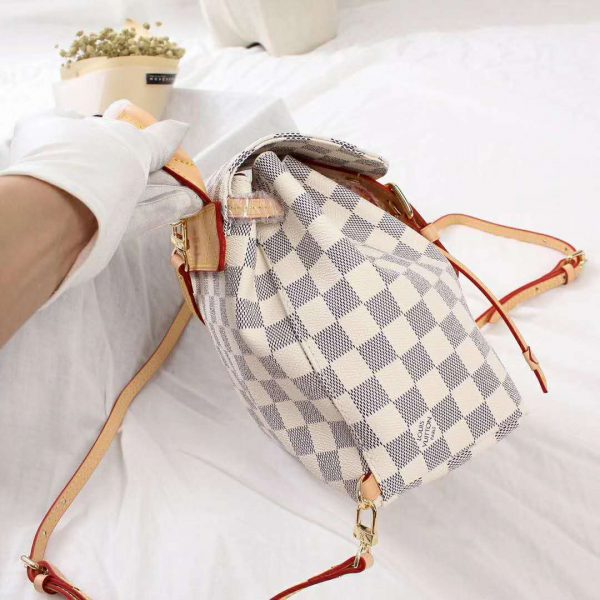 Louis Vuitton LV Women Sperone BB Backpack in Damier Azur Canvas-Beige (2)